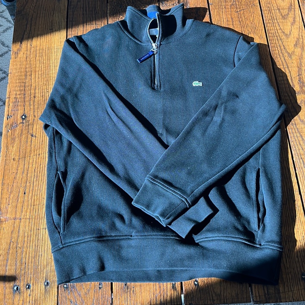 Men’s 3XL Lacoste pullover. Black.